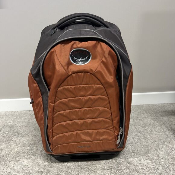 Osprey Vector Shuttle Rolling Luggage Carry On Travel Bag Large Suit Case Orange - Picture 1 of 16